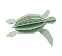 LOVI Sea Turtle Mint Green - 12 cm - Wooden Finnish 3D Decoration to Assemble Yourself