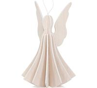 Lovi White Wooden Angel - 13 cm - 3D Model - Packaged in an Envelope - A Wooden Creation From Finland