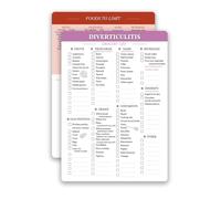 lovielf Reusable Diverticulitis Food Grocery & Shopping List Guide, Diverticulitis Diet Food Chart Meal Plan, High Fiber Foods，Digestive & Gut Health friendly, Double Sided Erasable material