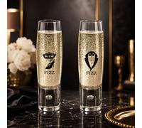 Lovii Fizz His Hers Prosecco Glasses Set of 2 in White Lovii White