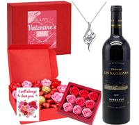 Lovii Valentine's Day Signature Luxury Hamper with Bordeaux Red Wine | Size: 750ml Lovii Red 750ml