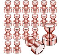 LOVIMAG 20 PCS Refrigerator Magnets, Rose Gold Fridge Magnet Strong Magnets for Whiteboard, Small Neodymium Magnetic Ideal for Push Pin, Office, Classroom, Map