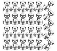 LOVIMAG 25Pcs Magnetic Paper Clip Dispenser Holder for Whiteboard, Strong Magnets Fridge Magnets Adult, Small Push Pin Magnet for Whiteboard, Office, Classroom, Map, Thumb Tacks Magnet