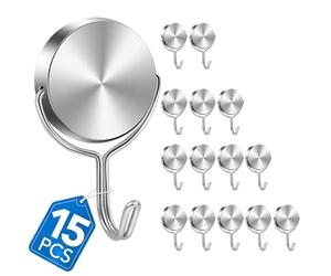 LOVIMAG Cruise Ship Essentials, 80Lbs Swivel Magnetic Hooks Heavy Duty, School Locker Accessories, Cruise Magnetic Hooks for Cruise Cabins, Refrigerator, Hanging, Classroom, Grill, Door -15 Pack