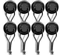 LOVIMAG Hooks, 120lbs+ Magnetic Magnet Hook 2025 Cruise Cabin Ship Essentials Heavy Duty Strong Refrigerator Fridge Hanging for Classroom Beach Vacation Kitchen Grills Home Mug Hanger (8 Pack), Black