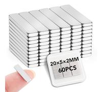 LOVIMAG Neodymium Bar Magnets, 20x5x2mm 60Pcs Small Strong Rare Earth Magnet, Strong Rectangular Magnetic Bar, Mini Powerful Magnets for Crafts, Fridge, Science, Office and Tool Storage