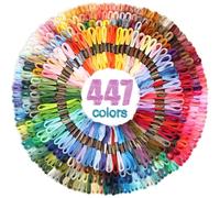 LOVIMAG Premium Rainbow Color Embroidery Floss with Cotton for Cross Stitch Threads, Bracelet Yarn, Craft Floss, Embroidery Floss Set