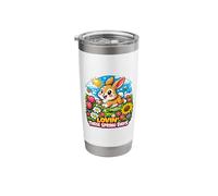 Lovin These Spring Days Cute Bunny Flower Design Stainless Steel Insulated Tumbler