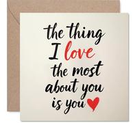 Loving Anniversary Card - The Thing I Love The Most - Adorable Happy Anniversary Card for Women Men, 145mm Cute Anniversaries Greeting Cards