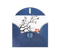 Loving Bird Greeting Card With Envelope, Birthday Card, Christmas Card, Invitation Card, 3 Colors