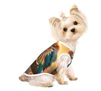 Loving Bird Print Dog Shirt Summer Pet T-Shirts Stretchy Cats Dogs Tee Shirt Sleeveless Tank Top Dog Vest