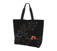 Loving Bird Print Large Women Tote Bag,Ladies Shoulder Bag
