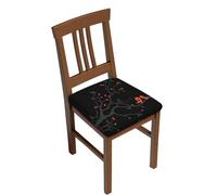 Loving Bird Print Stretch Dining Chair Seat Covers Set Of 2, Soft Removable Washable Seat Covers For Dining Chairs, Dining Room Seat Cover Protector