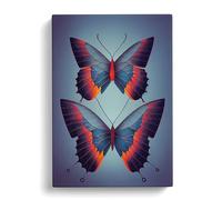Loving Butterflies Canvas Print | Gallery Wrapped 30mm Frame Wall Art | 30x20 inches | Ready to Hang | Modern Picture | Living Room Bedroom Lounge Office