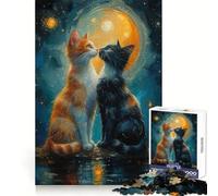 Loving Cats Jigsaw Puzzle 1000 Piece for Adults Serene Game Serene Game Pattern Build Xmas Fun Gift (38x52cm)