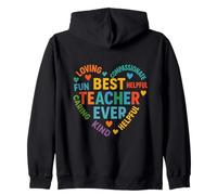 Loving Compassionate Helpful Best Teacher Ever Appreciation Zip Hoodie