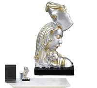 Loving Couple Figurine - Resin Statue of A Kiss for Valentine's Day - Decoration for Valentine's Day, Anniversaries, Weddings, Family and Friends Gift Bookshelf Living Room Office Home