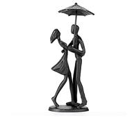 Loving Couple Under Umbrella Bronze Sculpture, Handcrafted Art Metal Statue Romantic Art Iron Statue 6th 11th 20th 40th 50th for Couple