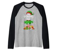 Loving Elf Christmas Family Elf Squad Xmas Girls Women Raglan Baseball Tee