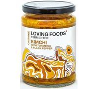 Loving Foods *Organic & Made in the UK* Turmeric & Black Pepper Kimchi (475g) Raw, Unpasteurised & Bursting with Beneficial Live Bacteria (1 x Jar)