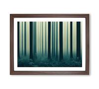 Loving Forest Framed Print | A2 Walnut Framed Wall Art | Ready to Hang | Modern Landscape Picture | Living Room Bedroom Lounge Office