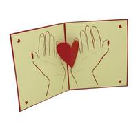 Loving Heart 3d Greeting Card for Mother's Day and Birthday