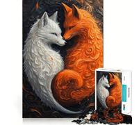 Loving Japan Foxes Adult Jigsaw Puzzles 1000 Pieces Strong Logic Indoor Fun Joyful Challenge (38x52cm)
