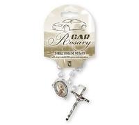 Loving Jesus Car Rosary St Cristopher Junction Protection Motorists Travellers Drivers Glass Imit Crystal Clear Beads