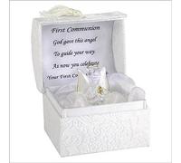 Loving Jesus FHC First Holy Communion Blown Crystal Glass Guardian Angel Blessing Communion