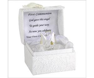 Loving Jesus FHC First Holy Communion Blown Crystal Glass Guardian Angel Blessing Communion