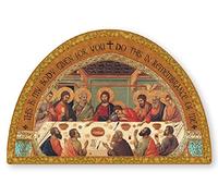 Loving Jesus Last Supper Greek Ortodox Christian ICON GOLD Foil HIGHLIGHTS 7" X 4 3/4"
