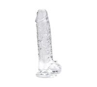 Loving Joy 7 Inch Dildo with Balls Clear