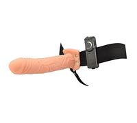 8 Inch Vibrating Hollow Strap On, Hollow Penis Sleeve Sex Toy, Hollow Strap-on for Men, Penis Extender Sleeve