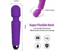 20 Function Wand Vibrator Loving Joy Purple One Size