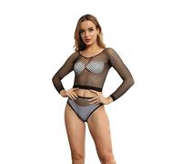 Loving Joy Women's Fence Net Crop Top & Bottoms in Black Loving Joy Black One Size