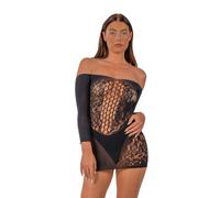 Loving Joy Women's Off the Shoulder Mini Dress in Black Loving Joy Black One Size