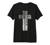 Loving King Blessed Dad Mentor Patient Strong Christian Dad Premium T-Shirt