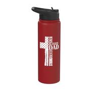 Loving King Blessed Dad Mentor Patient Strong Christian Dad Stainless Steel Insulated Water Bottle
