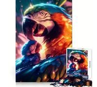 Loving Macaw Family 1000 Piece Jigsaw Puzzles for Teenagers Jigsaw Brain Gain Sharp Edge Family Game Game Night (38x52cm)