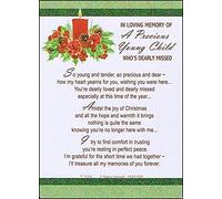 Loving Memory Christmas Graveside Memorial Card - Precious Young Child 6" x 4"