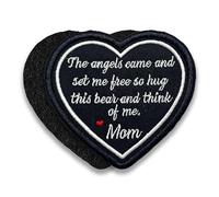 Loving Memory Heart Memorial Patch 3 Inches The Angels Came and Set Me, Gifts Remembrance, Hook and Loop Embroidered Patches for Backpack Trucker Hats Clothes Mom Dad Gifts (Style 3 Mom)