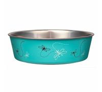 LOVING PETS Bella Bowl Designer & Expressions Dog Bowl, Large, Dragonfly, Turquoise