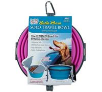 Loving Pets - Bella Roma Portable Travel Dog Bowl Collapsible Dog Food & Water Bowl (Pink, Large)