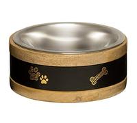 Loving Pets Black Label Ring Dog Bowl, Wood, 1 Pint