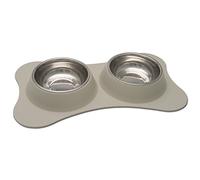 Loving Pets Bone Shaped Flex Diner for Dogs, Small, Biscuit