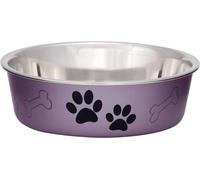 Loving Pets Metallic Bella Bowl Dog Bowl, Large, 1.5 Litre, Grape