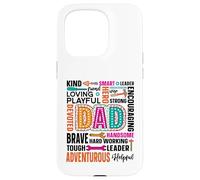 Loving Playful Strong Devoted Dad Brave Leader Case for iPhone 15 Pro