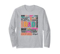 Loving Playful Strong Devoted Dad Brave Leader Long Sleeve T-Shirt