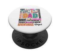 Loving Playful Strong Devoted Dad Brave Leader PopSockets Adhesive PopGrip