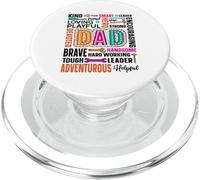 Loving Playful Strong Devoted Dad Brave Leader PopSockets PopGrip for MagSafe